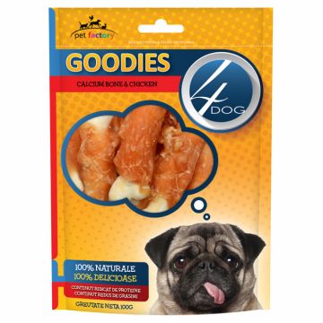 Recompense 4DOG Goodies Calcium Bone and Chicken 100g ieftina