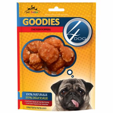 Recompense 4DOG Goodies Chicken Poppers 100g ieftina