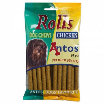 Recompense pentru caini Antos Rolls Chicken 20 bucati