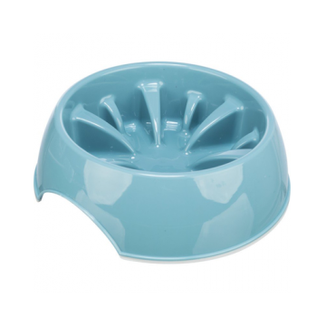 TRIXIE Slow Feeding, bol de plastic pentru hranire lenta pentru caine sau pisica, 1.4L