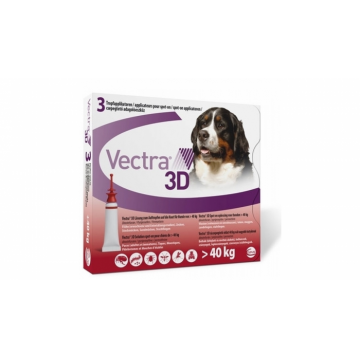 Vectra 3D solutie spot-on pentru caini 40kg, 1 pipete