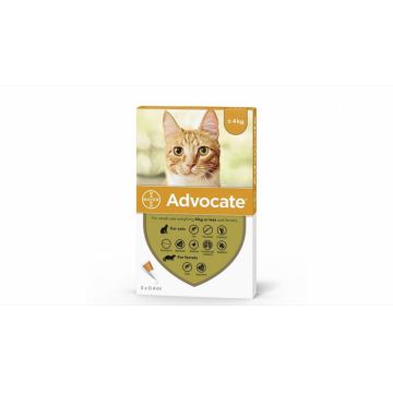 Advocate 40 Pisica (0 - 4 kg), 3 pipete la reducere