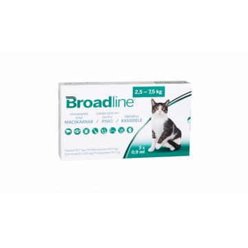 Broadline Cat L, 2.5-7.5 kg, 3 pipete la reducere