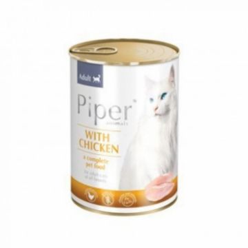 Conserva hrana umeda Piper Cat Adult, Pui 400 g la reducere
