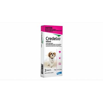 Credelio 112.5mg caini (2.5 - 5.5kg) - 3 tablete la reducere