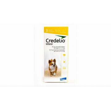 Credelio 56.25mg caini (1.3-2.5 kg) - 3 tablete