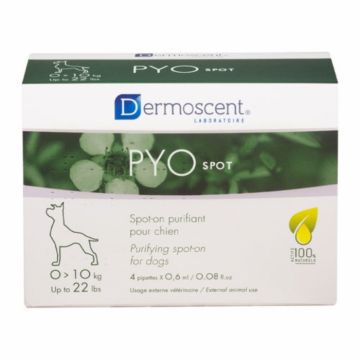 Dermoscent Pyo Spot Caine 0-10kg - 4 pipete la reducere