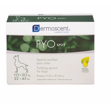 Dermoscent Pyo Spot Caine 10-20 kg - 4 pipete la reducere