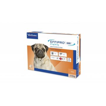 Effipro Duo Dog S 67 mg (2 - 10 kg), 4 pipete ieftina