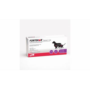 Fortekor 5 mg (5-20 kg), 14 tablete de firma original