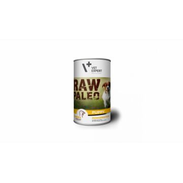 Hrana umeda pentru caini, RAW PALEO Puppy, carne de curcan, 400 g