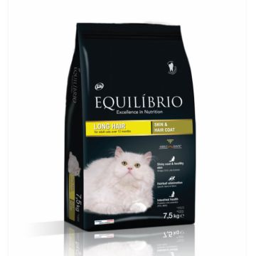 Hrana uscata pentru pisici Equilibrio Long Hair, 7.5kg