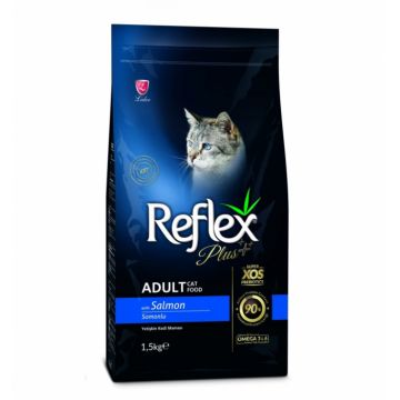 Hrana uscata pentru pisici Reflex Plus Adult Cat Somon 15 kg ieftina