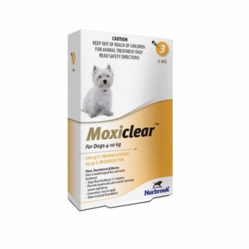 Moxiclear Caine Spot-On M ,1 ml 4-10 kg, 3 pipete