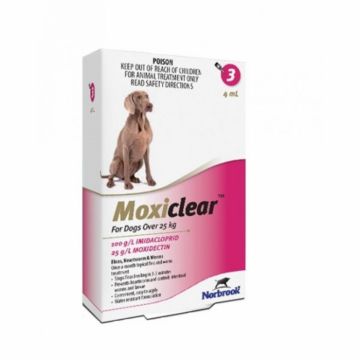 Moxiclear Caine Spot-On XL 4 ml 25-40 kg 3 pipete
