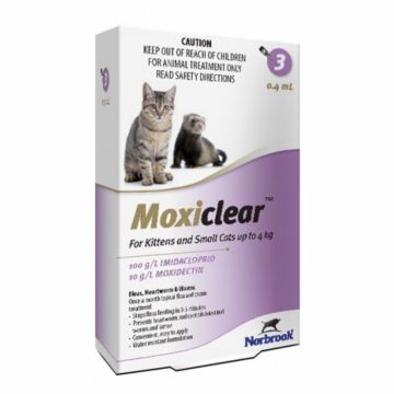 Moxiclear pipete antiparazitare pentru pisici sub 4 kg - 3 pipete ieftin