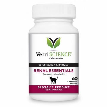 Renal Essentials Feline VetriScience, 60 tablete de firma original