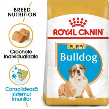 Royal Canin Bulldog Junior 12 kg la reducere