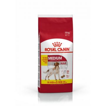 Royal Canin Medium Adult 15 + 3 Kg Gratis