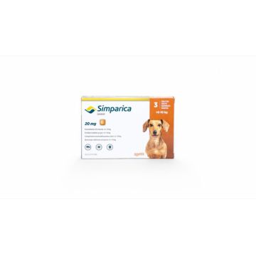 Simparica Caine 20 mg (5 - 10 kg), 1 comprimat