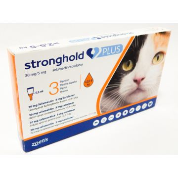 Stronghold Plus Pisica 30 mg, 0.5 ml (2.5 - 5 kg), 1 pipeta