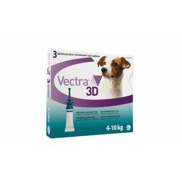 Vectra 3D solutie spot-on pentru caini 4-10kg, 1 pipete
