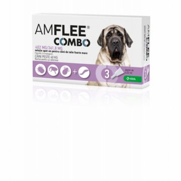 AMFLEE COMBO DOG 402 mg - XL (40-60 kg) x 3 pipete ieftina