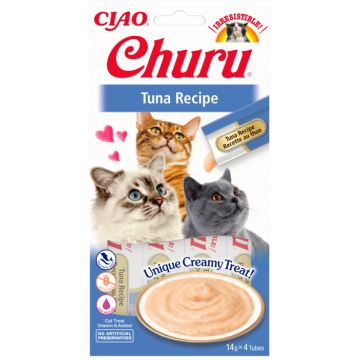 Churu Recompensa Cremoasa cu Ton fara cereale - 4 x 14 g de firma originala