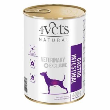 Dieta veterinara Gastro Intestinal Support pentru caini 4VetS, 400 g la reducere