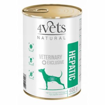 Dieta veterinara Hepatic Support pentru caini 4VetS, 400 g ieftina