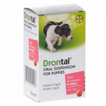 Drontal Puppy susp X 50 ml la reducere