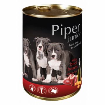 Hrana umeda Piper Junior, Inima de Vita si Morcovi, 400 g la reducere