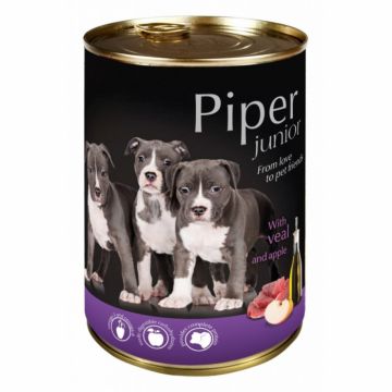 Hrana umeda Piper Junior, Vitel si Mere, 400 g