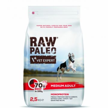 Hrana uscata, RAW PALEO mediu adult vita, 2.5 kg la reducere