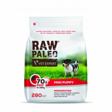 Hrana uscata, RAW PALEO mini pupy vita, 280g ieftina