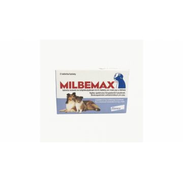 Milbemax Dog 2.5 25 mg ( 5 kg), 50 tablete de firma originala