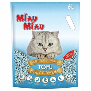 Nisip Pisici Tofu Baby Powder, Miau Miau 6L ieftin