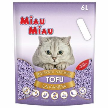 Nisip Pisici Tofu Lavanda, Miau Miau 6L ieftin