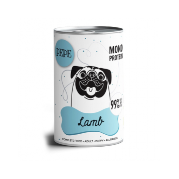 PAKA ZWIERZAKA PEPE Lamb 99% (miel) 400 g hrană monoproteică