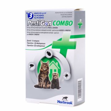 PestiGon Combo Cat 50 mg 60 mg x 3 pipete - Termen scurt 10-2023 la reducere