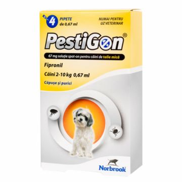 PestiGon Combo Dog S 67 mg 60,3 mg (2-10 kg) x 3 pipete la reducere