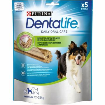 PURINA Dentalife Medium, recompense delicioase pentru talie medie, 115 g la reducere