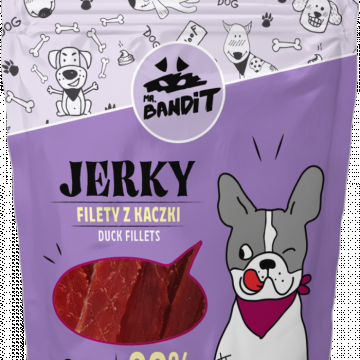 Recompense pentru caini Mr. Bandit JERKY, rata, 80g