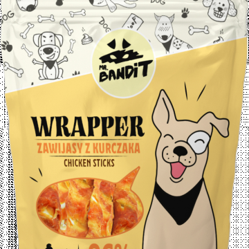 Recompense pentru caini Mr. Bandit WRAPPER, sticks, Pui, 500 g ieftina