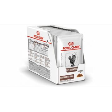 Royal Canin Gastro Intestinal Moderate Calorie Cat, 12 plicuri x 85 g ieftina