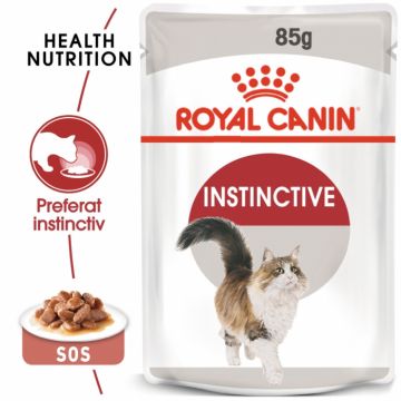 Royal Canin Instinctive Adult, plic hrana umeda pentru pisici, (in sos), 12x85g ieftina