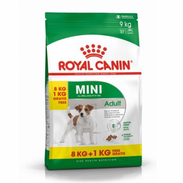 Royal Canin Mini Adult 8 kg + 1 kg gratuit la reducere