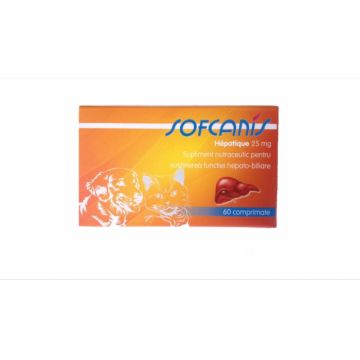 SOFCANIS Caine Pisica Hepatique 25 mg, 60 comprimate