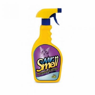 Solutie curatare pete si indepartare mirosuri animale, Mr Smell, Pisica, 500 ml