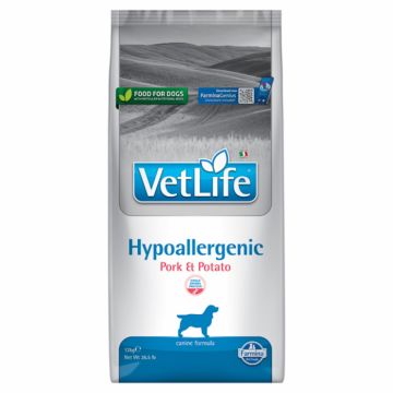 Vet Life Farmina, Hypoallergenic Pork Potato caine, 12 kg ieftina